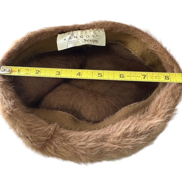Kangol Design brown angora fur hat band diameter 8 inches made in England - Picture 7 of 7